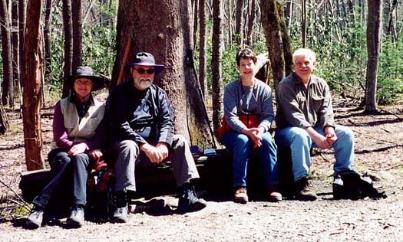 Anne Joe Barb and Tom Rest on Little River Trail 